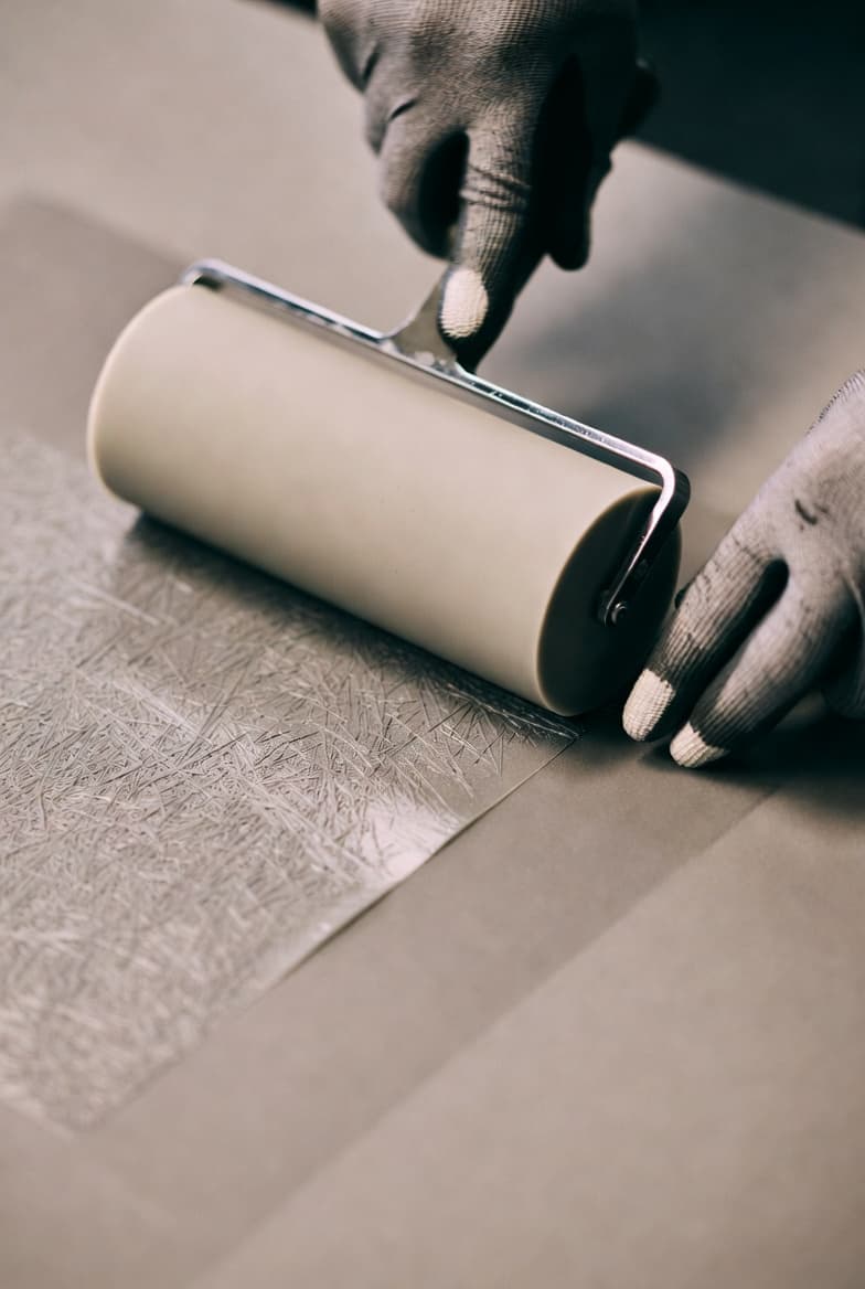 Gallery wall with framed works