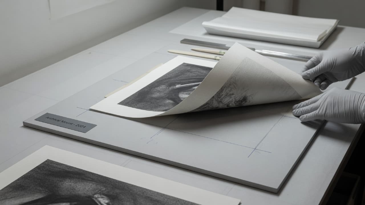 Mounting print on board